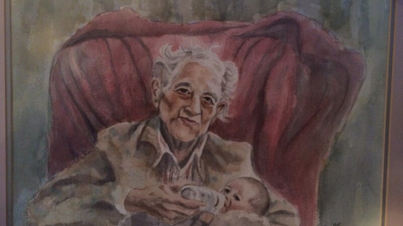 Lillian (age 92) Holding her Great-granddaughter