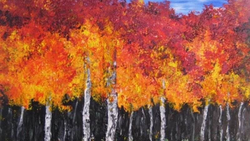 "Blue Sky over Aspens"