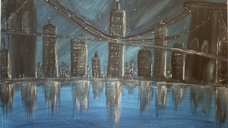 Brooklyn bridge at night 