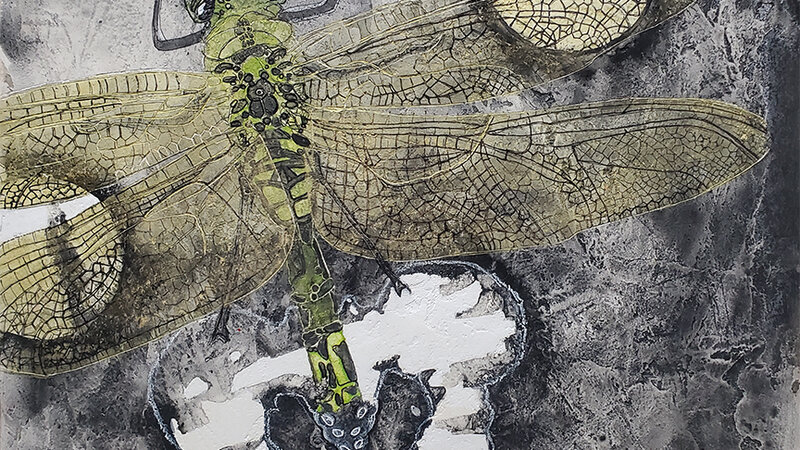 Illumination II mixed media painting on board 12" X 12"