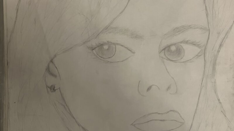 Sketch of a real-life face.