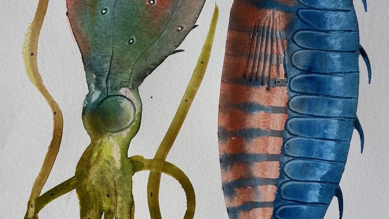 Painting in gouache and colored pencils, May, 2025.