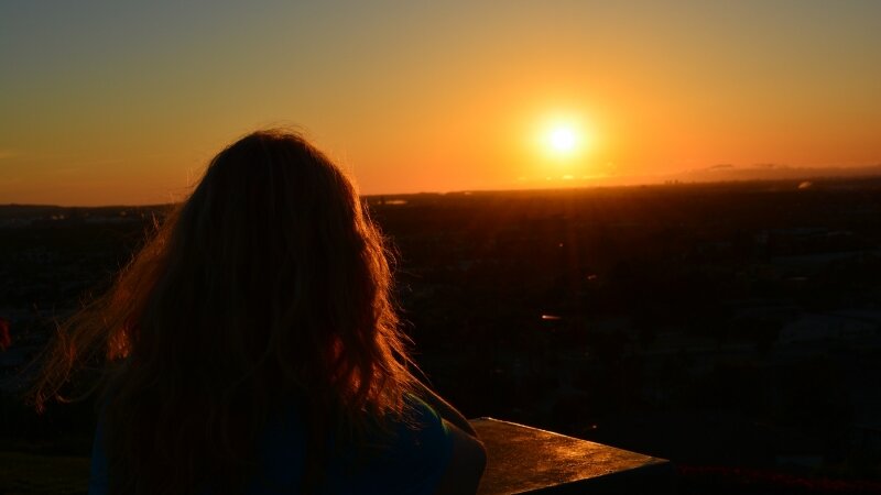 Sunset over Long Beach