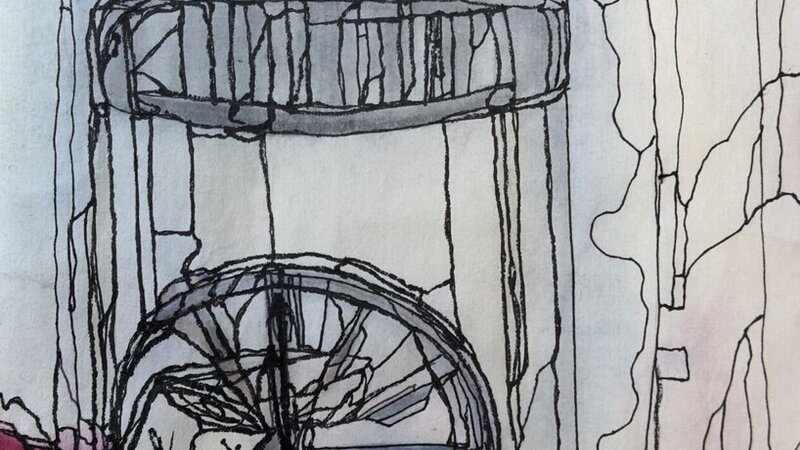 city scape with philadelphia love sign and william penn statue on top of city hall clock tower