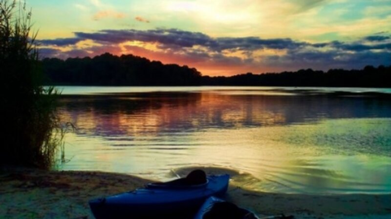 Sunset at Lums Pond-Bear, DE July 2011