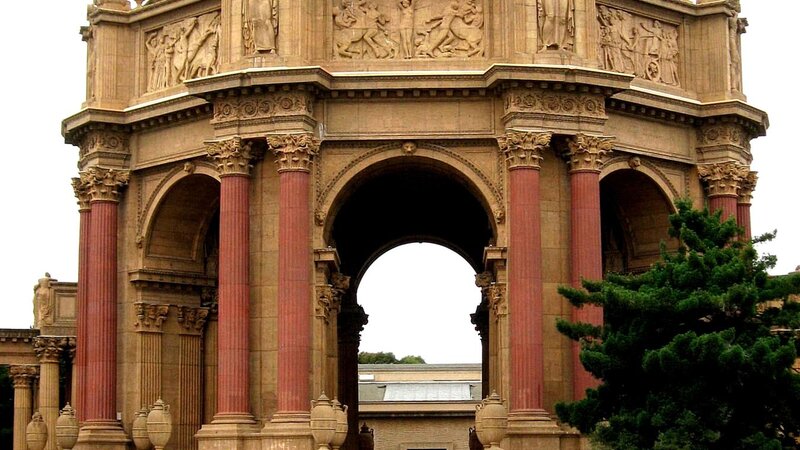 The Palace of Fine Arts was built for the Panama–Pacific International Exposition
