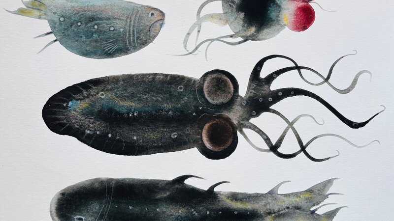 Painting in watercolor and colored pencil, 2021