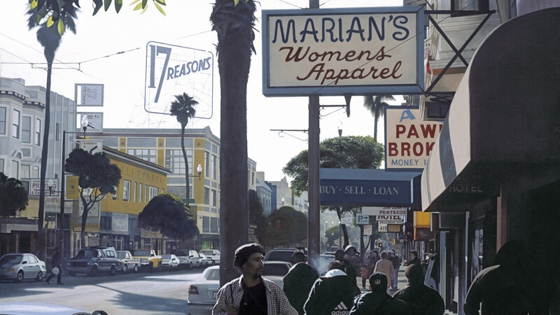 Photo of painting "Mission Street" by David Holmes