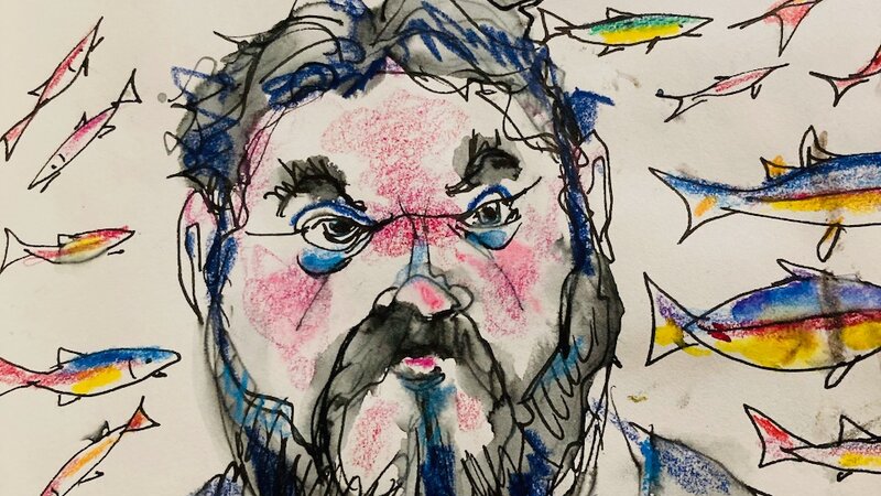 "Nemo" cartoon, 2021, MUJI pens and colored pencils.