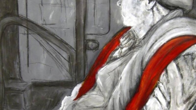 Old Lady with a Red Scarf