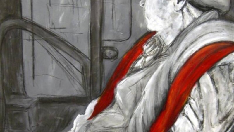 Old Lady with a Red Scarf