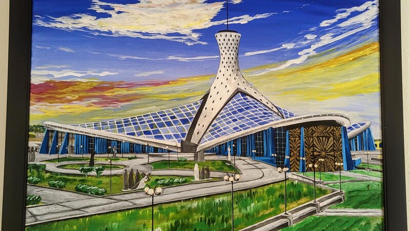 The Barquisimeto Cathedral, acrylic on canvas. Painted on 2018