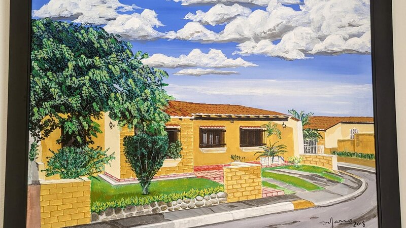 The Place We Left Behind. Acrylic on canvas, painted in 2018.