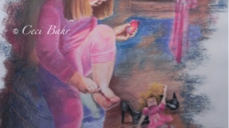 Painting Her Toenails Red