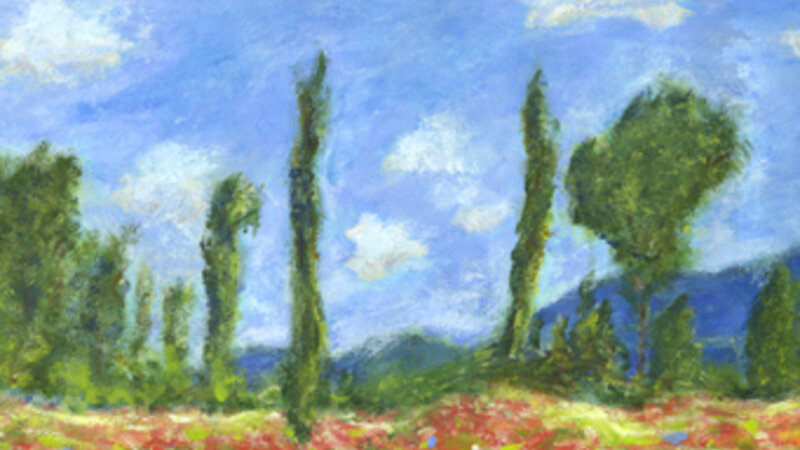 painting of a poppy field