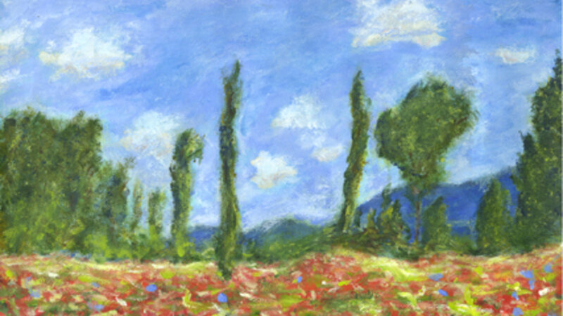 painting of a poppy field