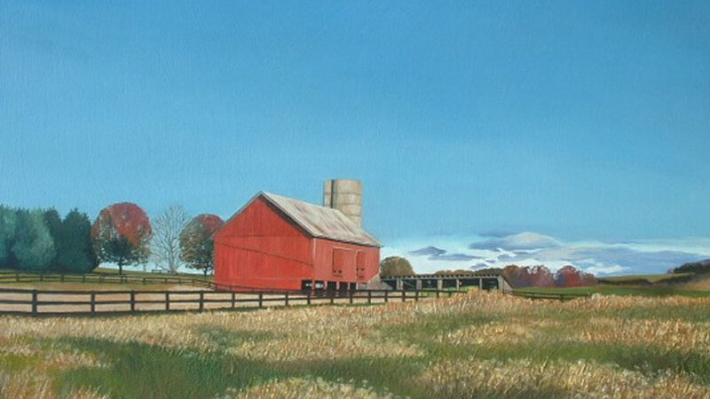 Virginia Maple Tree Farm with Red Barn