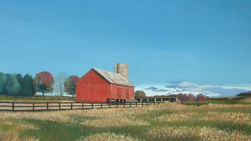 Virginia Maple Tree Farm with Red Barn