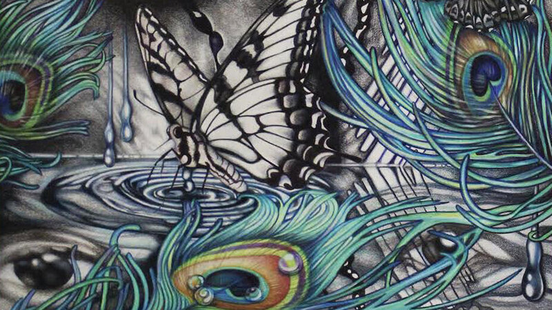 Resilience Liza Davis, 17 x 33," colored pencil