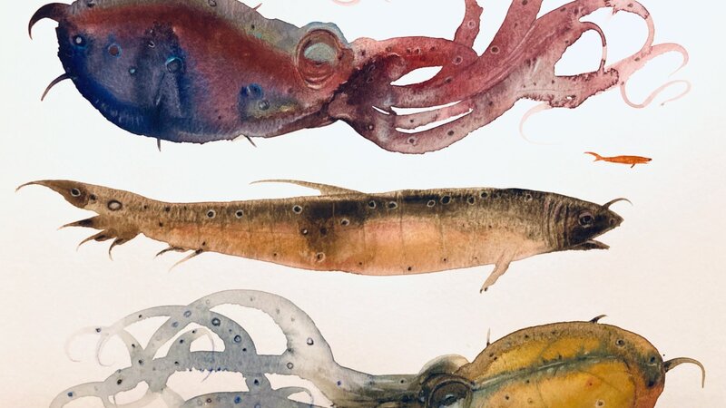 "Rush Hour" Watercolor, 2022