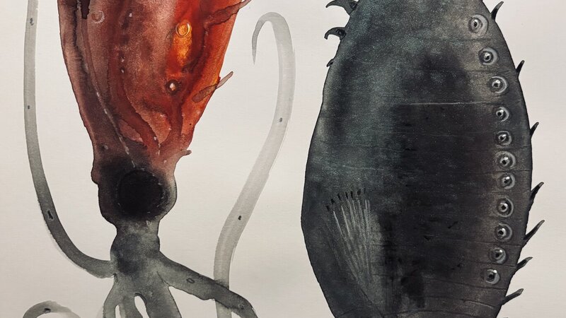 Painting in Gouache and colored pencil, February, 2026