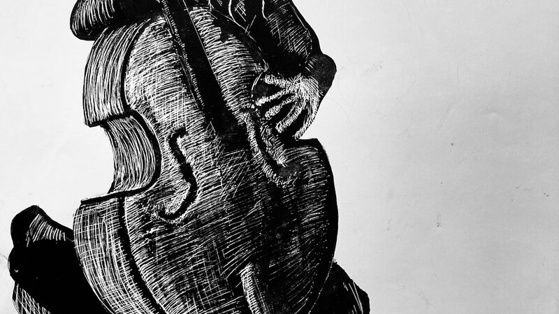 Painting in India ink, 2020.