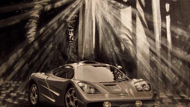 McLaren F1 Supercar in Pacific Coast Redwoods