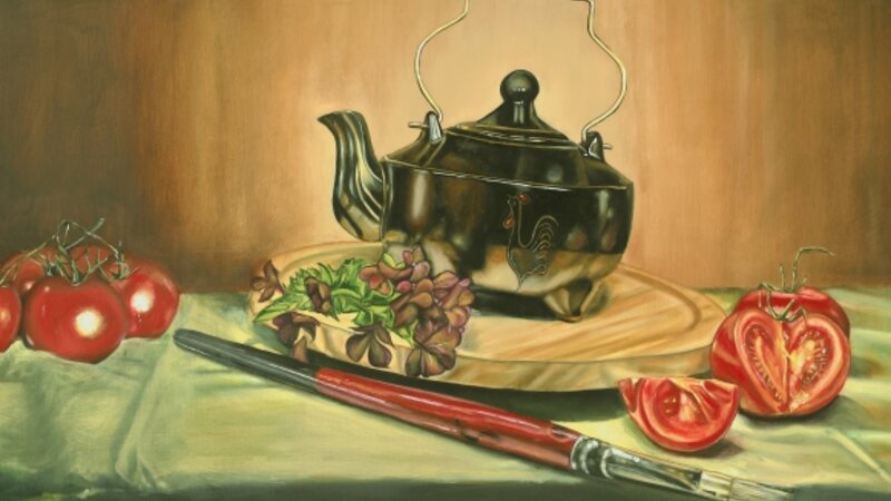 TEA KETTLE AND THE PAINT BRUSH