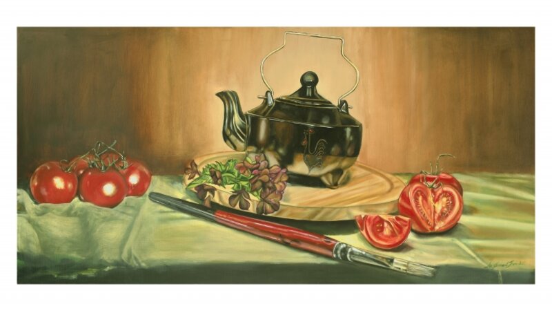 TEA KETTLE AND THE PAINT BRUSH