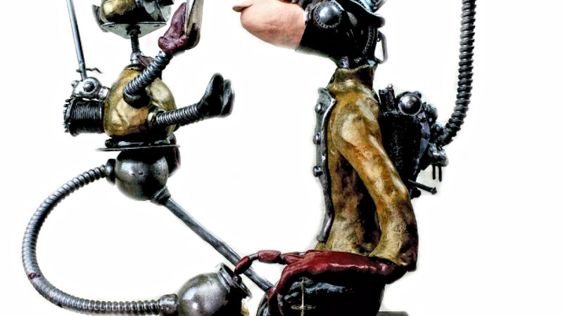 Steampunk sculpture