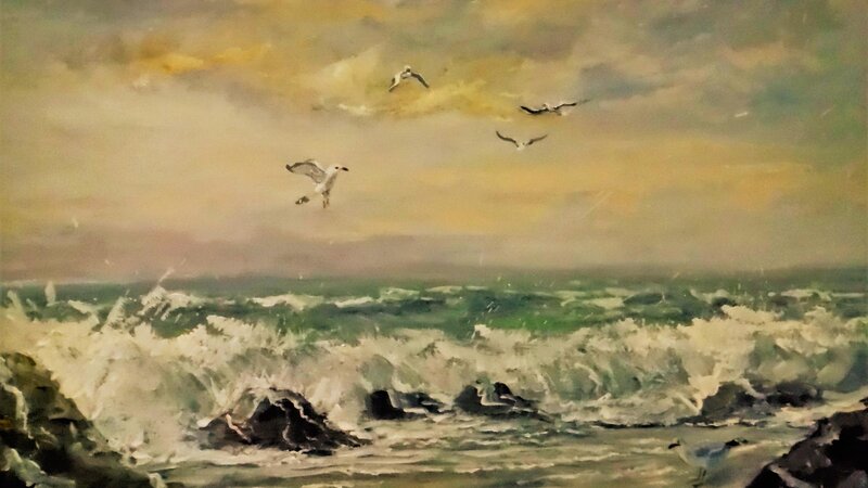 The Sea Birds 32x23 Acrylic