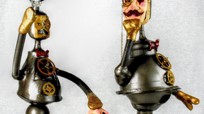 Steampunk sculptures