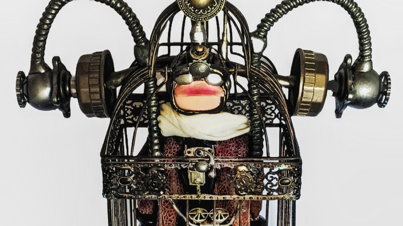 Steampunk sculpture