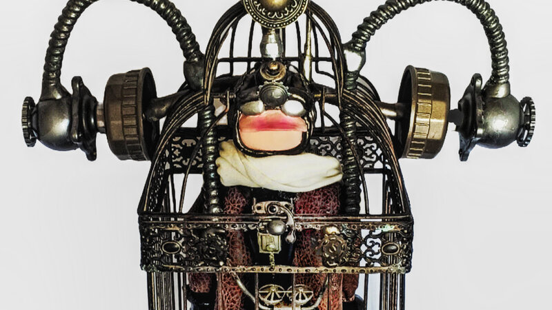 Steampunk sculpture