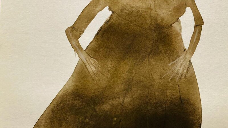 Water Color and India Ink Witch