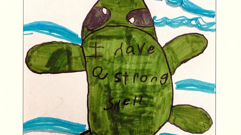 Tommy the Turtle swimming