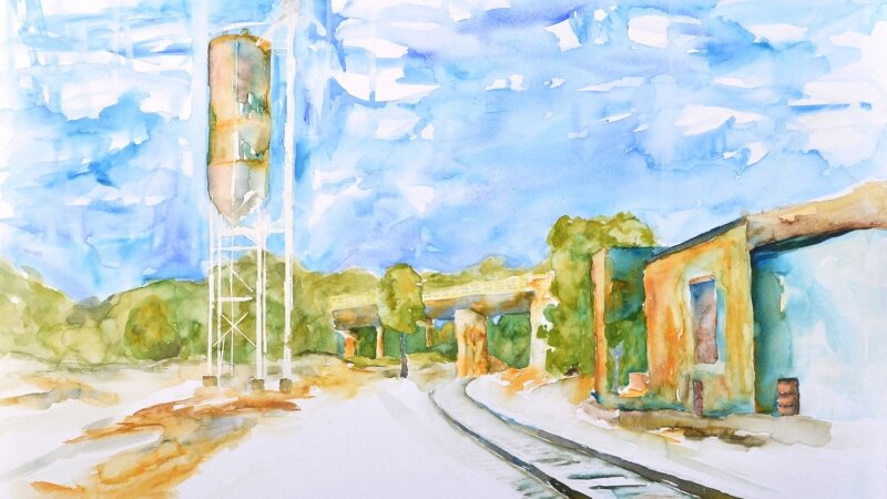 railroad tracks at Boylan Avenue bridge