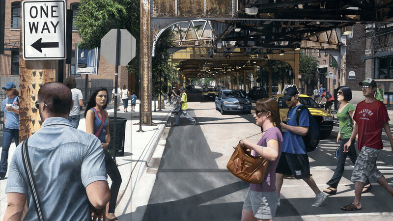 Photo of painting "Under the L" by David Holmes