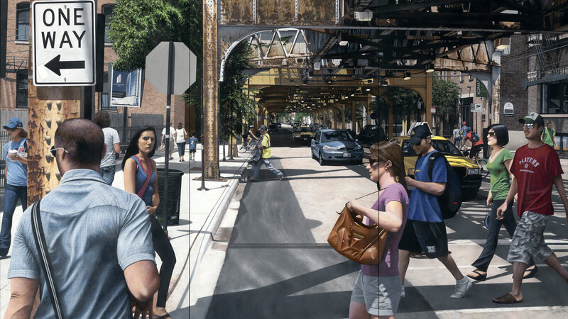 Photo of painting "Under the L" by David Holmes