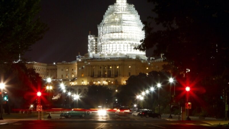 United States Capitol Restoration Washington DC Night Photography