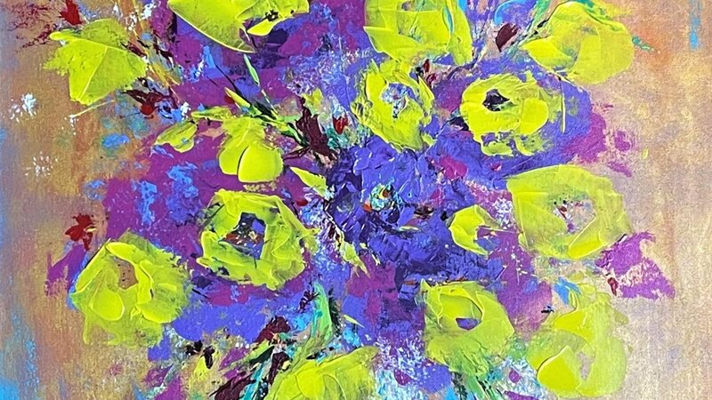 Abstract with flowers