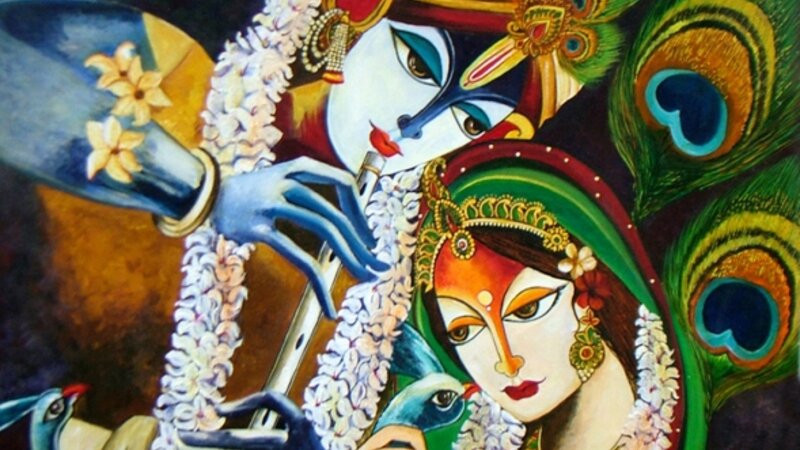 Radha Krishna Painting, Krishna Painting, Original 100% handcrafted