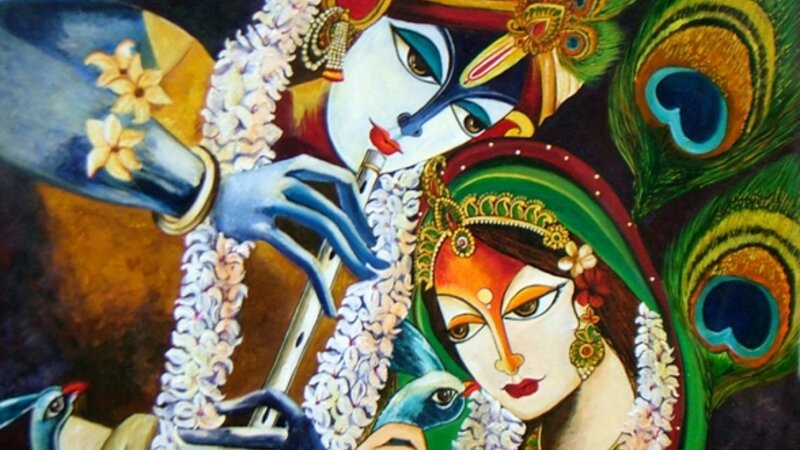 Radha Krishna Painting, Krishna Painting, Original 100% handcrafted