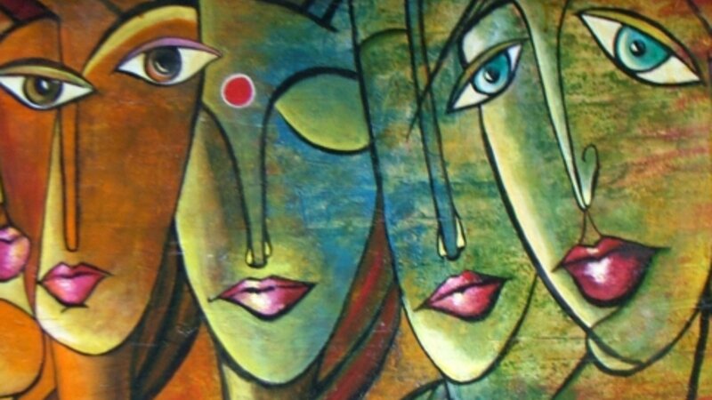 Feelings and Emotions Original Acrylic Painting, 100% handcrafted