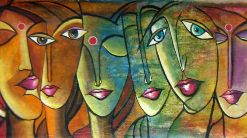 Feelings and Emotions Original Acrylic Painting, 100% handcrafted