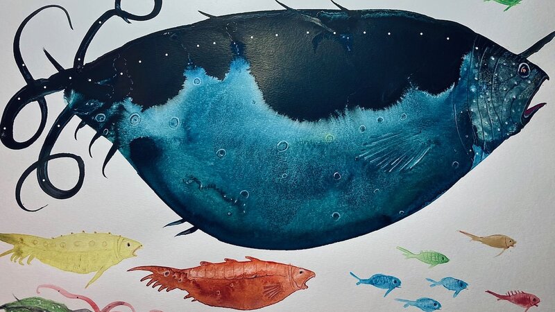 "The Aquarelles"  watercolor painting, 2021.