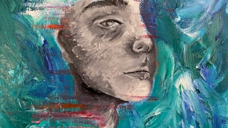 acrylic paint was the medium used 