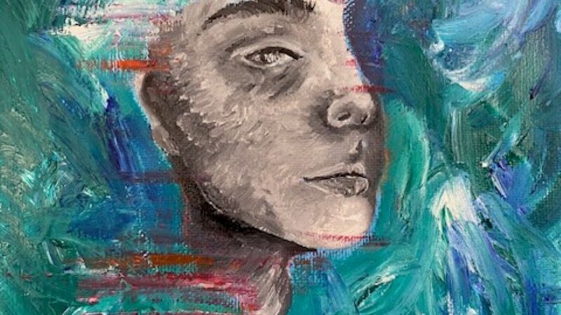 acrylic paint was the medium used 