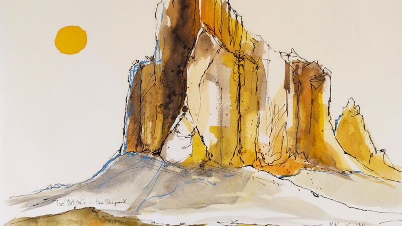 The Shiprock  Tse' Bi'tai