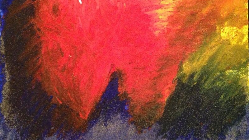 Love (sand art) by "❤C."  This canvas piece will finally be completed in May 2018 ~ made on the beach with natural elements, no brushes, painted with my hands, it has taken me many years to complete this piece, my emotions are intertwined and I am now being inspired to complete this piece ~ I'm excited to share the finished piece soon!  I absolutely love the textures in this piece!